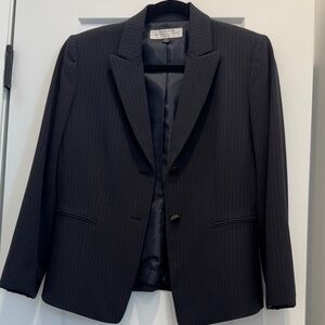 Tahari Black Pinstripe Blazer